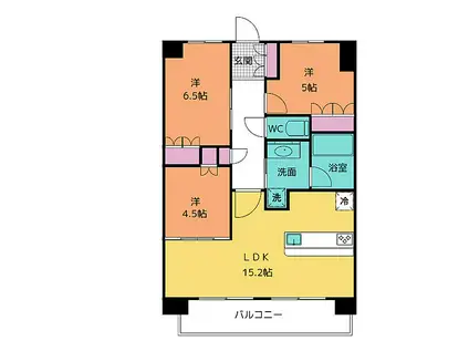 ラフィシア上前津(3LDK/11階)の間取り写真