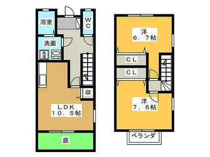 エスパスよもぎ台(2LDK)の間取り写真