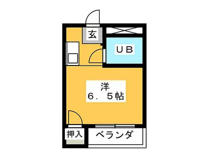 ユニバーサル島田(ワンルーム/4階)の間取り写真