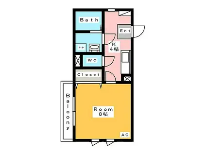 メゾン・ド・蔵の宿(1K/2階)の間取り写真