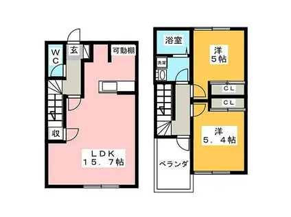 リッシュハイム(2LDK)の間取り写真