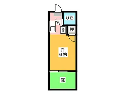 ハヤシハイツ(ワンルーム/1階)の間取り写真