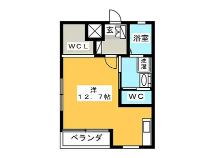 メゾンド銀乃杜II(ワンルーム/1階)の間取り写真