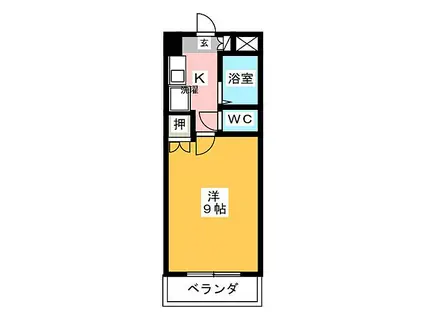 クインシティHISHINO(1K/7階)の間取り写真