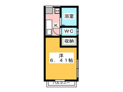 JR東海道本線 静岡駅 バス乗車時間：21分 井庄バス停で下車 徒歩4分 2階建 築37年(1K/2階)の間取り写真
