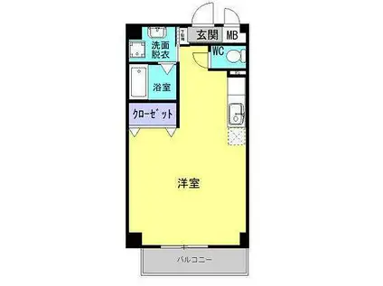 JR東海道本線 静岡駅 徒歩8分 7階建 築3年(ワンルーム/4階)の間取り写真