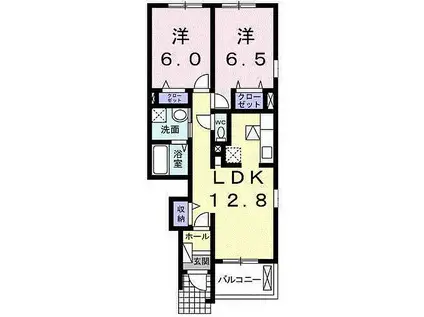 サン・エテルノ(2LDK/1階)の間取り写真