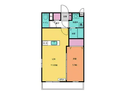 中泉石原マンション(1LDK/4階)の間取り写真