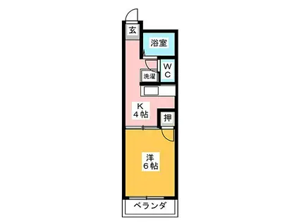 JR東海道本線 岐阜駅 徒歩28分 2階建 築41年(1K/2階)の間取り写真