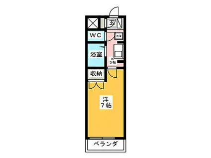 メゾンMASAKI(1K/3階)の間取り写真