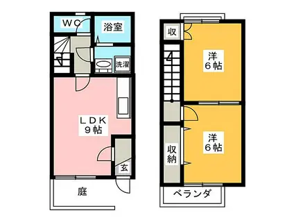 ＤＵＰＬＥＸ国王186Ａ棟(2LDK)の間取り写真