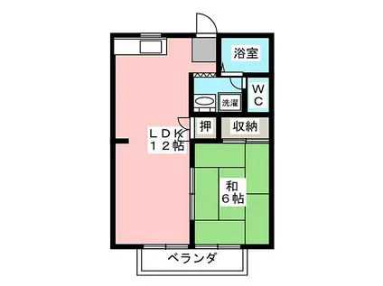 サン平井ハイツ(1LDK/1階)の間取り写真