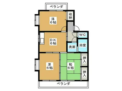 ア・ドリームKAWASAKI(3DK/3階)の間取り写真