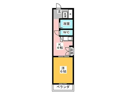 千代田ビルディング(1DK/5階)の間取り写真