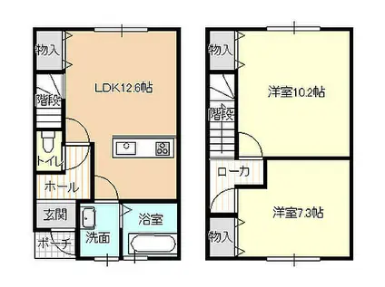 メゾンせせらぎ(2LDK/1階)の間取り写真