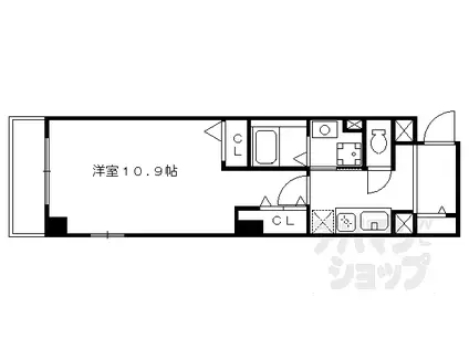 JR東海道・山陽本線 西大路駅 徒歩13分 3階建 築12年(1K/1階)の間取り写真