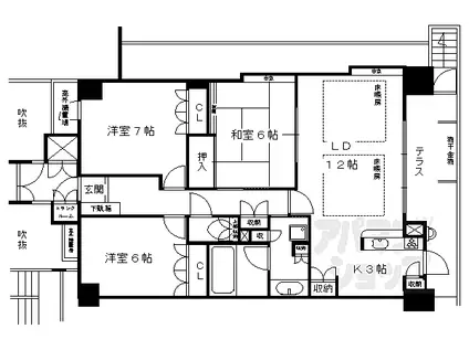 レピア東山神宮道アーバンライフ(2SLDK/1階)の間取り写真