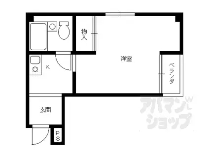 やまやすビル(1K/2階)の間取り写真