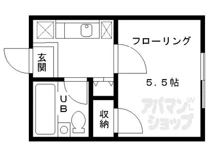 ハイツROKUTA(1K/1階)の間取り写真