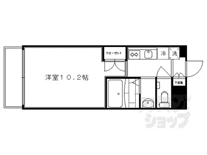 CASA SHIKO(1K/3階)の間取り写真