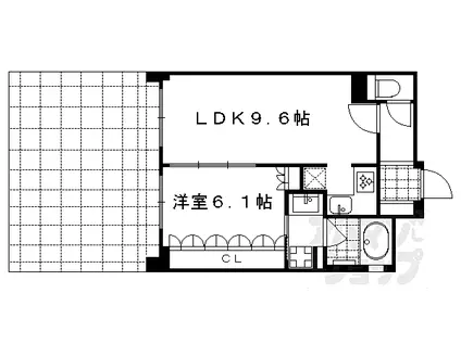 リーガル京都御所西II(1LDK/1階)の間取り写真