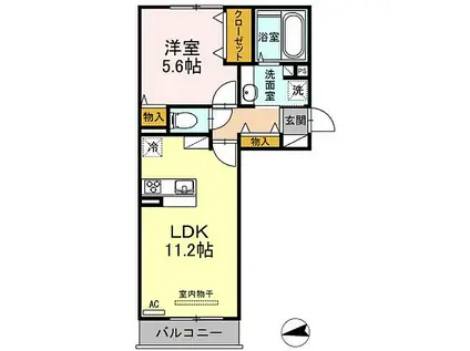 LSY 57(1LDK/2階)の間取り写真