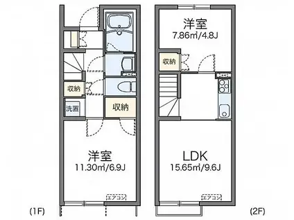 レオネクスト伊吹III(2LDK/1階)の間取り写真