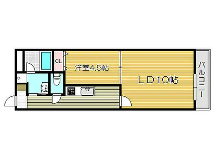 キャスティーヨ山野井(1LDK/1階)の間取り写真