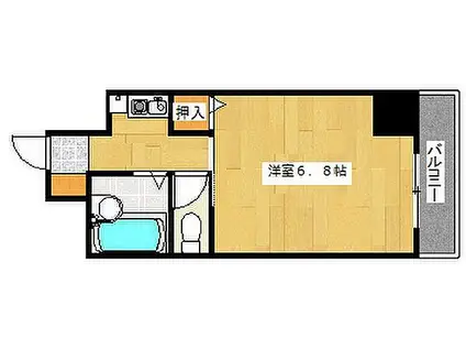 エルミタージュ神戸塩屋(1K/5階)の間取り写真