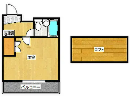 サウンドール加古川(1K/2階)の間取り写真