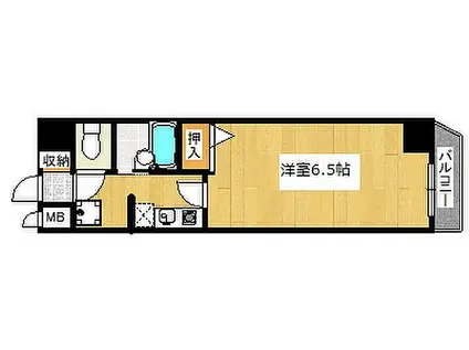 阪神本線 新在家駅 徒歩3分 11階建 築20年(1K/7階)の間取り写真