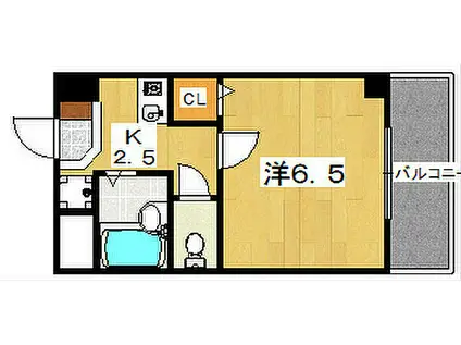 知足庵マンション(1K/3階)の間取り写真