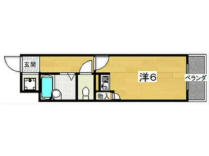 学研 CITY CORE(ワンルーム/3階)の間取り写真