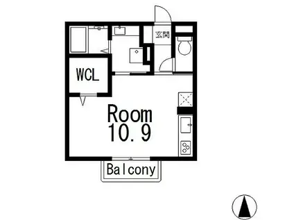 はまだ18(ワンルーム/2階)の間取り写真