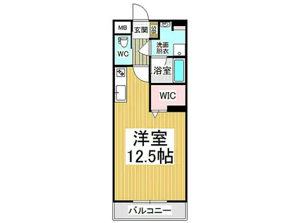 JR篠ノ井線 広丘駅 徒歩21分 5階建 築6年(ワンルーム/2階)の間取り写真