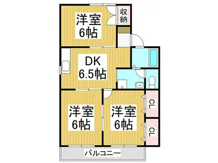 アーバン塩尻(3DK/2階)の間取り写真