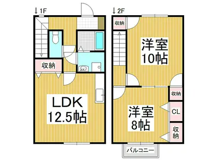 C‐スクエア(2LDK)の間取り写真