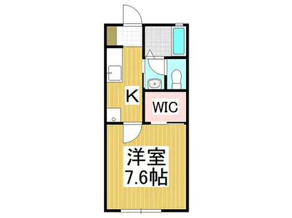 サンハイツ新井B(1K/1階)の間取り写真