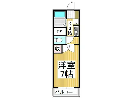 ジョイハウスノムラ(1K/2階)の間取り写真