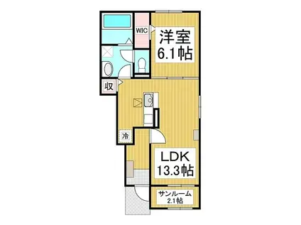 JR飯山線 信濃浅野駅 徒歩13分 2階建 築1年(1LDK/1階)の間取り写真