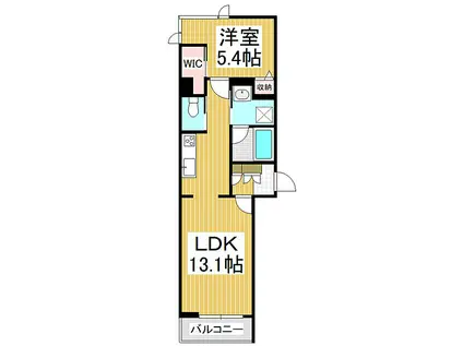 シャーメゾンフェリス(1LDK/3階)の間取り写真