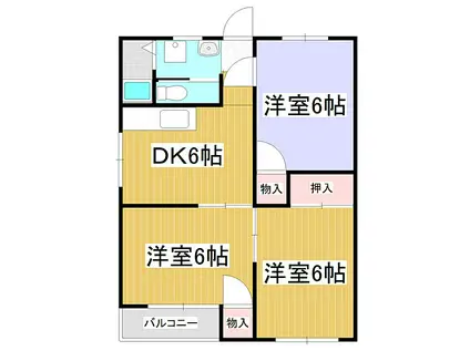 さかいコーポ(3DK/1階)の間取り写真