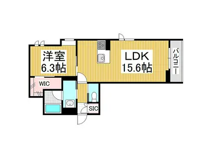 稲葉シャーメゾン(1LDK/1階)の間取り写真