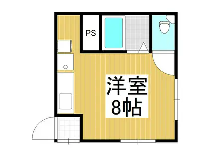 ハイツ入船(ワンルーム/1階)の間取り写真