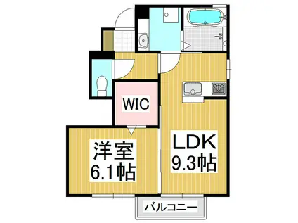 D-ROOM京香(1LDK/1階)の間取り写真