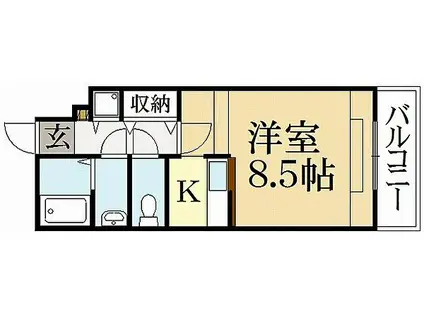 ホワイトハイムKAGAMIISHI(ワンルーム/3階)の間取り写真