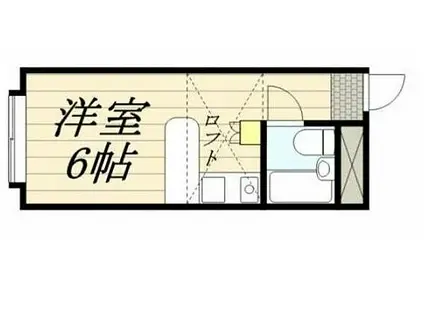 ベルピア・藤沢善行第1(ワンルーム/2階)の間取り写真