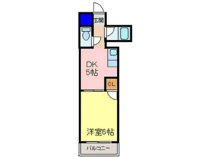 ソシオ塚本ハイツ(1DK/3階)の間取り写真