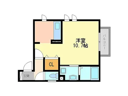 阪急宝塚本線 庄内駅(大阪) 徒歩12分 2階建 築12年(1K/2階)の間取り写真