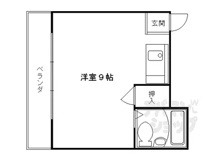 クワットロスタジオーニ(ワンルーム/2階)の間取り写真